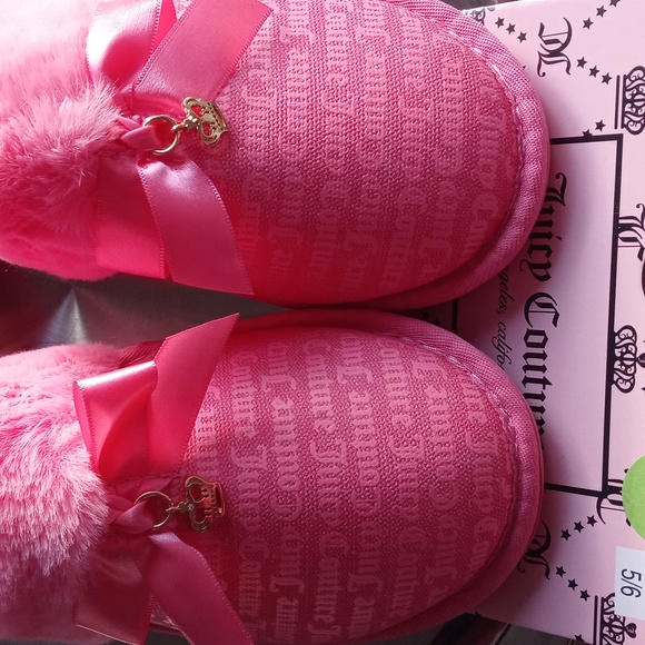 Slippers Juicy Couture Pink Fuzzy - Picture 3 of 6